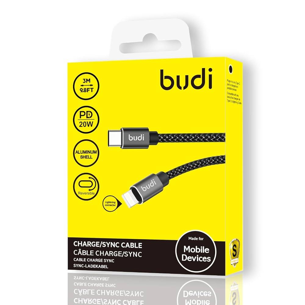 Budi 2m PD 65W USB Type-C to Type-C Reversible Aluminium Shell Braided Cable