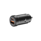 Budi - PD+QC3.0 Mini Car Charger - 30W Smart Quick Charge, 2 Ports (USB-A and USB-C)