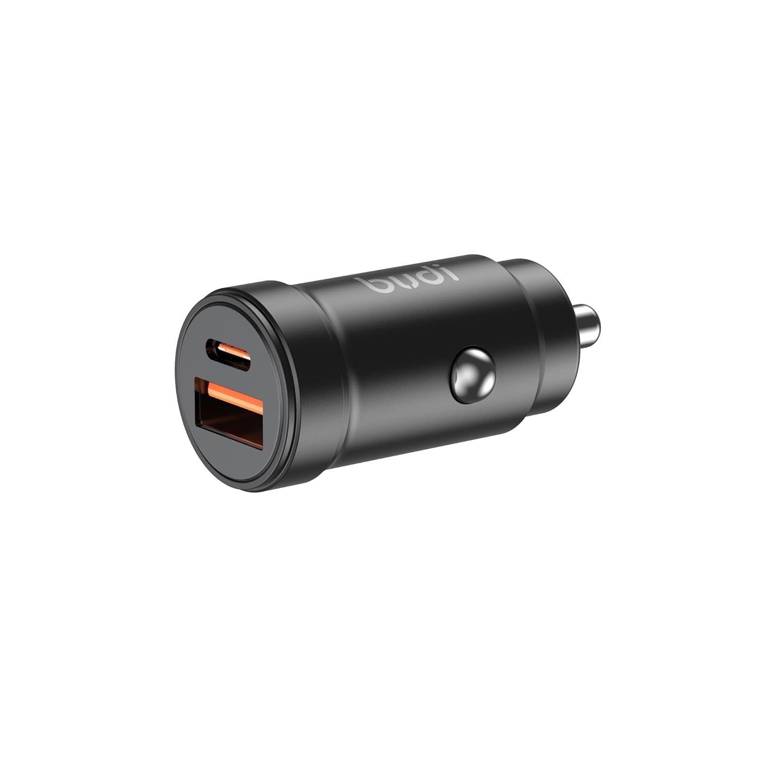 Budi - PD+QC3.0 Mini Car Charger - 30W Smart Quick Charge, 2 Ports (USB-A and USB-C)